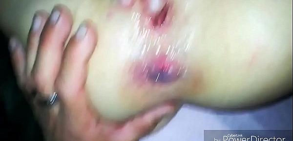  anal asshole fingering prolapse gape cumshot